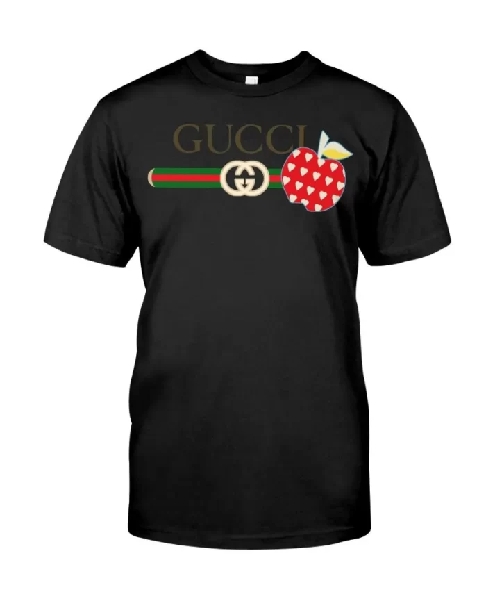 Gucci Apple Black Luxury Brand Unisex T-Shirt Kid T-Shirt LTS034