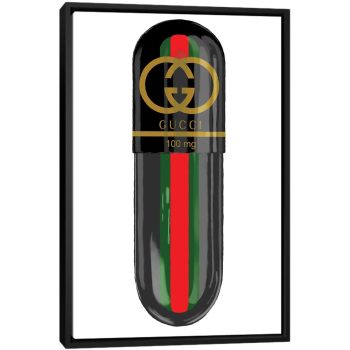 Gucci Black 100MG - Black Framed Canvas