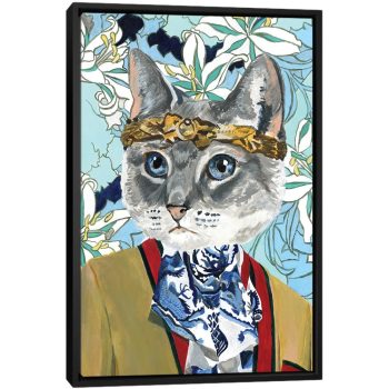 Gucci Cat - Black Framed Canvas