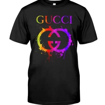 Gucci Colorful Logo Black Luxury Brand Unisex T-Shirt Kid T-Shirt LTS037