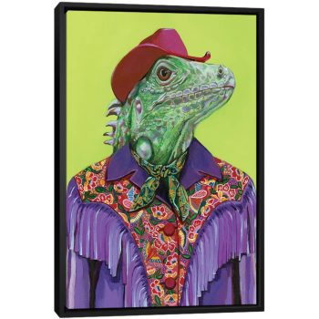 Gucci Lizard - Black Framed Canvas