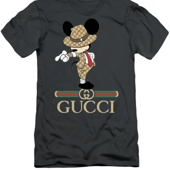 Gucci Mickey Black Luxury Brand Unisex T-Shirt Kid T-Shirt LTS028