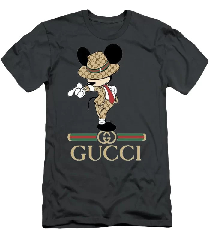 Gucci Mickey Black Luxury Brand Unisex T-Shirt Kid T-Shirt LTS028