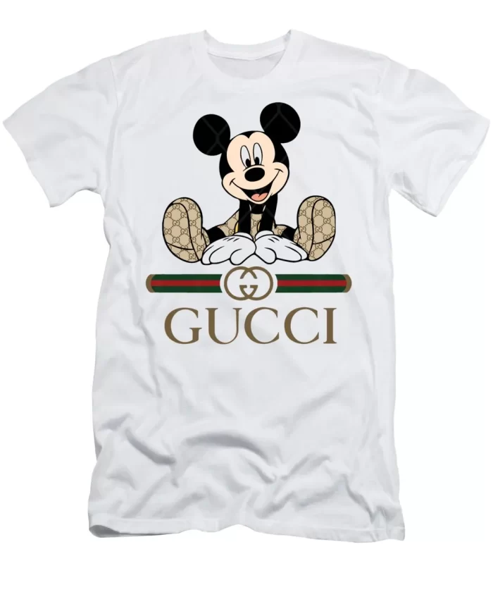 Gucci Mickey Mouse White Luxury Brand Unisex T-Shirt Kid T-Shirt LTS009