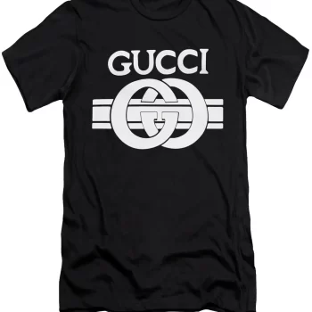 Gucci White Logo Black Luxury Brand Unisex T-Shirt Kid T-Shirt LTS008