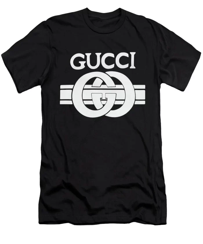 Gucci White Logo Black Luxury Brand Unisex T-Shirt Kid T-Shirt LTS008