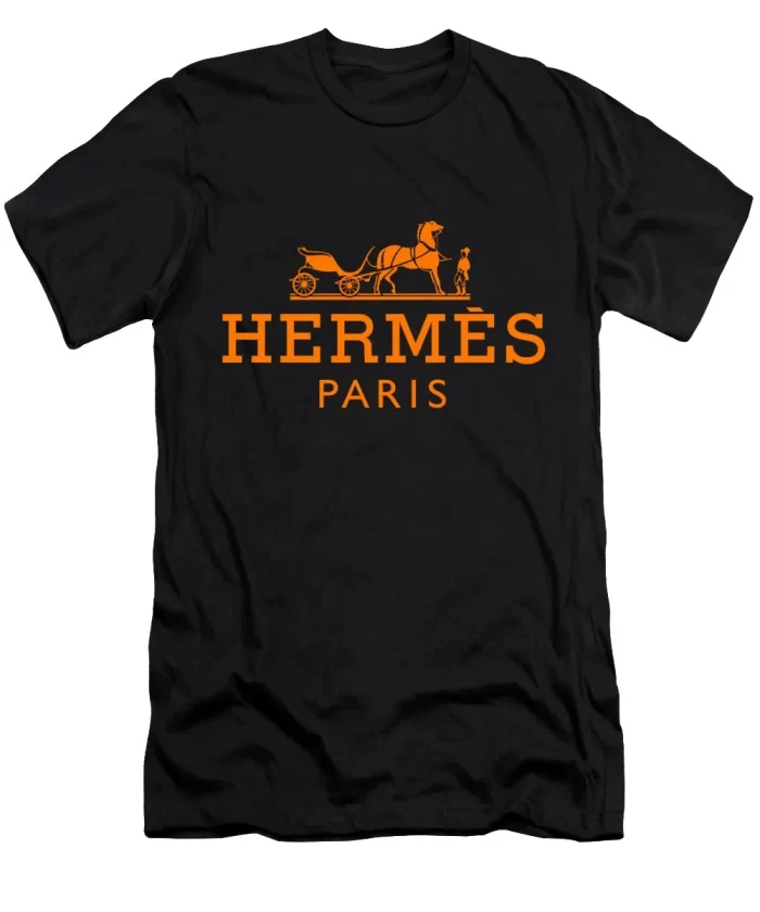 Hermes Paris Logo Black Luxury Brand Unisex T-Shirt Kid T-Shirt LTS007
