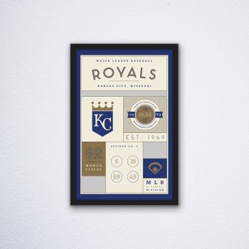 Kansas City Royals Stats Canvas Poster Print - Wall Art Decor