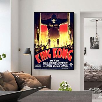 King Kong 1933 Vintage Original Movie Poster Film Print Canvas Wall Art Decor