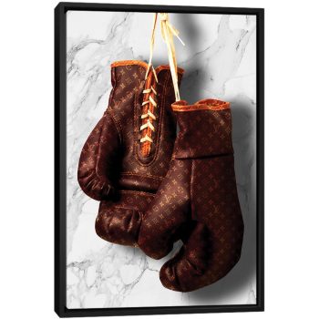 LV Boxing - Black Framed Canvas