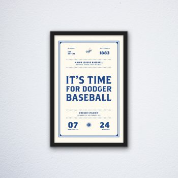 Los Angeles Dodgers Ticket Canvas Poster Print - Wall Art Decor