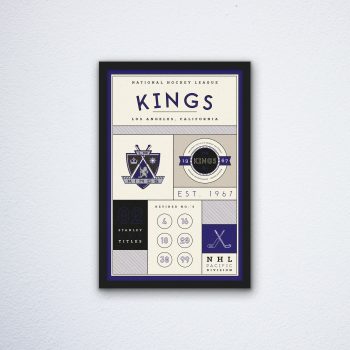 Los Angeles Kings Stats Canvas Poster Print - Wall Art Decor