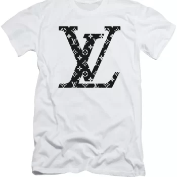 Louis Vuitton Black Logo White Luxury Brand Unisex T-Shirt Kid T-Shirt LTS011