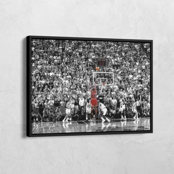Michael Jordan Last Shot Michael Jordan Poster Basketball Canvas Chicago Bulls Wall Art The Final Shot 6/14/1998 NBA Art Wall Art