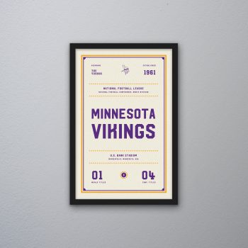 Minnesota Vikings Ticket Canvas Poster Print - Wall Art Decor