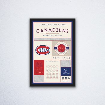 Montreal Canadiens Stats Canvas Poster Print - Wall Art Decor