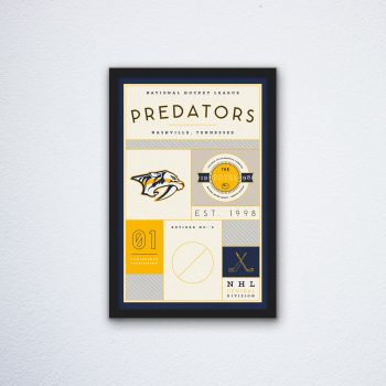Nashville Predators Stats Canvas Poster Print - Wall Art Decor