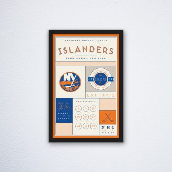 New York Islanders Stats Canvas Poster Print - Wall Art Decor