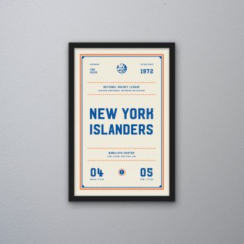New York Islanders Ticket Canvas Poster Print - Wall Art Decor