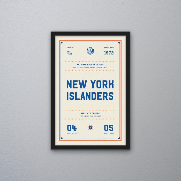 New York Islanders Ticket Canvas Poster Print - Wall Art Decor