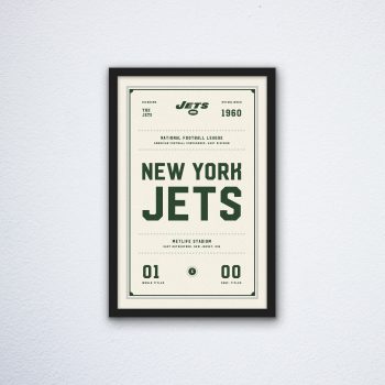 New York Jets Ticket Canvas Poster Print - Wall Art Decor