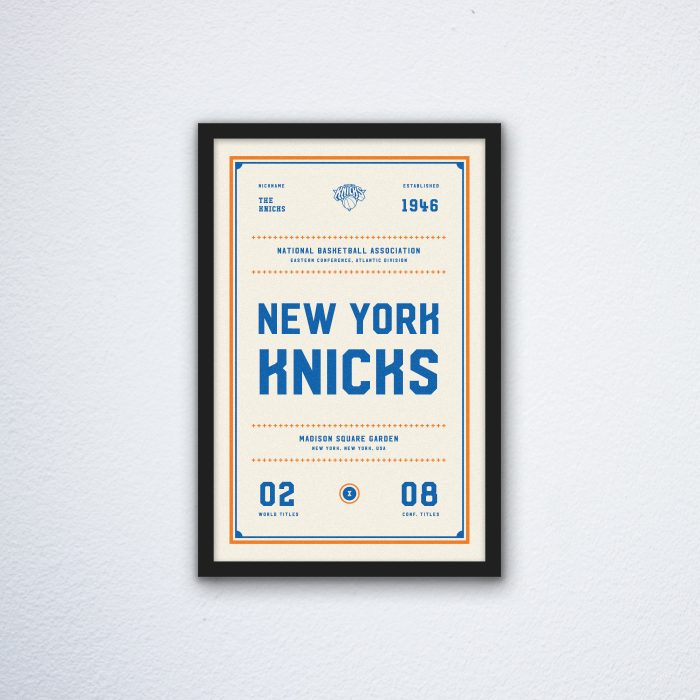 New York Knicks Ticket Canvas Poster Print - Wall Art Decor