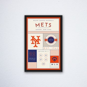 New York Mets Stats Canvas Poster Print - Wall Art Decor