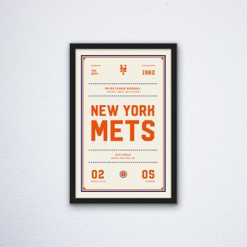 New York Mets Ticket Canvas Poster Print - Wall Art Decor