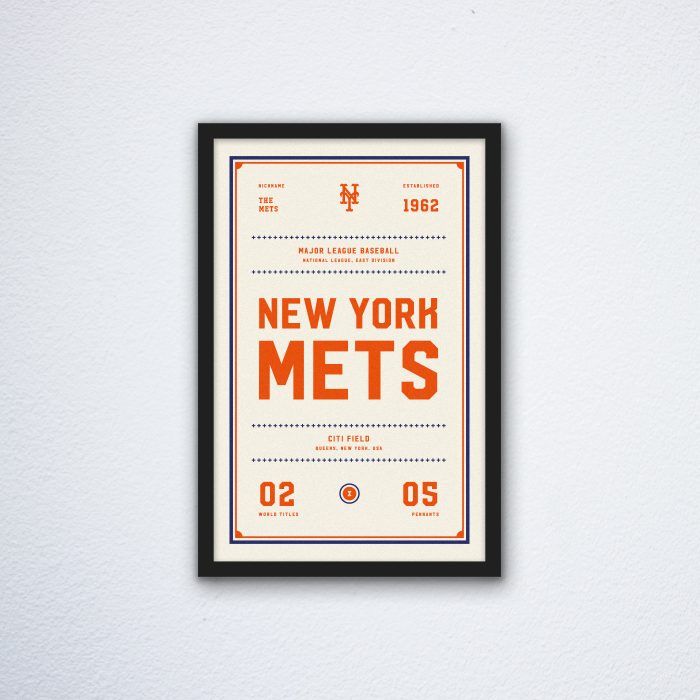 New York Mets Ticket Canvas Poster Print - Wall Art Decor