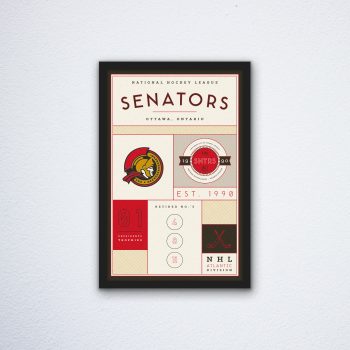 Ottawa Senators Stats Canvas Poster Print - Wall Art Decor