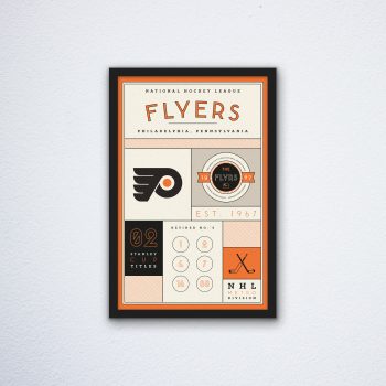 Philadelphia Flyers Stats Canvas Poster Print - Wall Art Decor