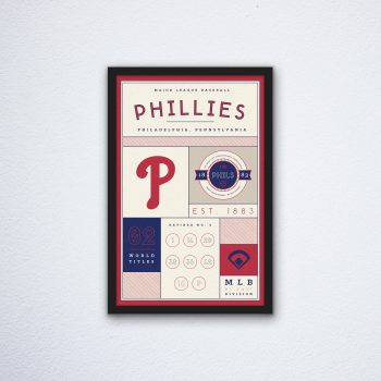 Philadelphia Phillies Stats Canvas Poster Print - Wall Art Decor