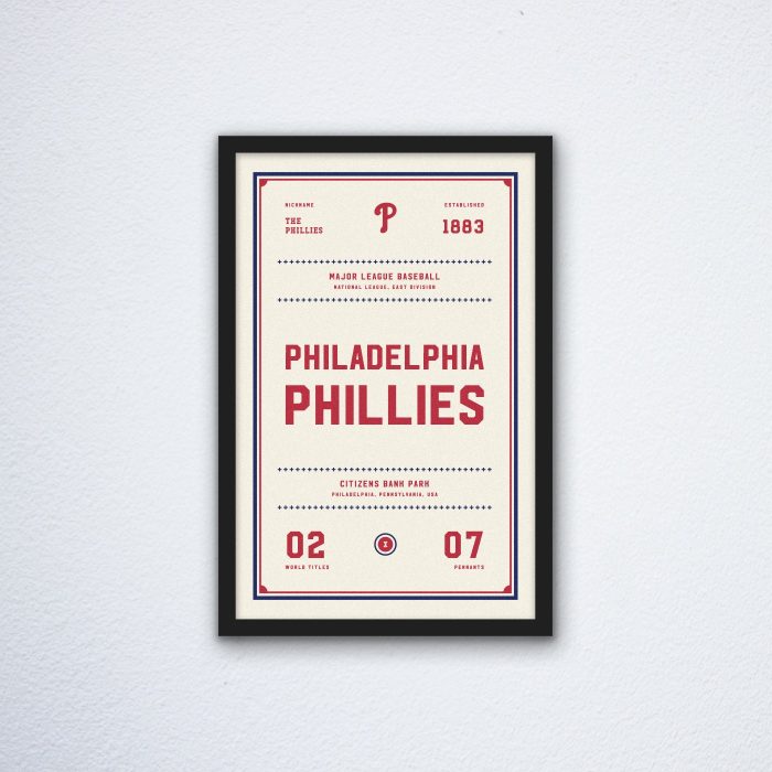 Philadelphia Phillies Ticket Canvas Poster Print - Wall Art Decor