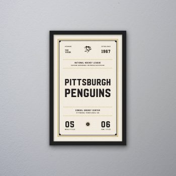Pittsburgh Penguins Ticket Canvas Poster Print - Wall Art Decor
