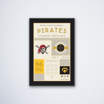 Pittsburgh Pirates Stats Canvas Poster Print - Wall Art Decor