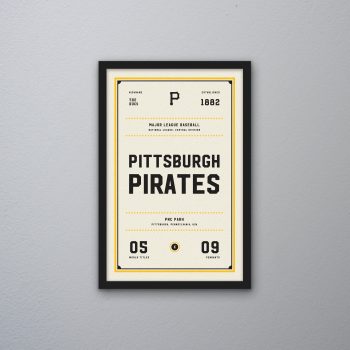 Pittsburgh Pirates Ticket Canvas Poster Print - Wall Art Decor