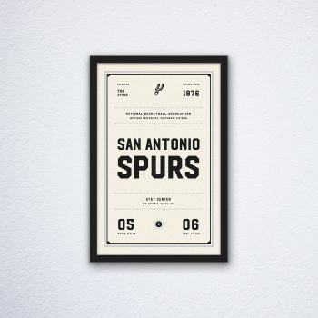 San Antonio Spurs Ticket Canvas Poster Print - Wall Art Decor