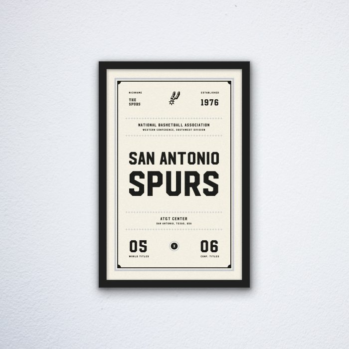 San Antonio Spurs Ticket Canvas Poster Print - Wall Art Decor