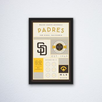 San Diego Padres Stats Canvas Poster Print - Wall Art Decor