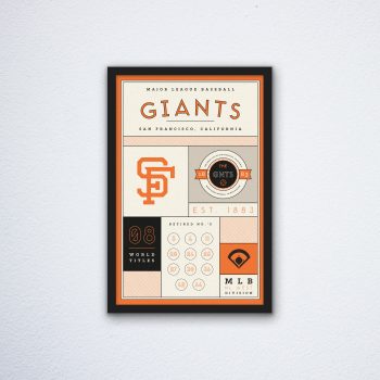 San Francisco Giants Stats Canvas Poster Print - Wall Art Decor