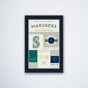 Seattle Mariners Stats Canvas Poster Print - Wall Art Decor