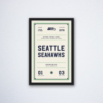 Seattle Seahawks Ticket Canvas Poster Print - Wall Art Decor