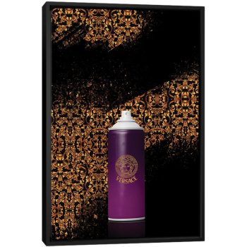 Spray Versace - Black Framed Canvas