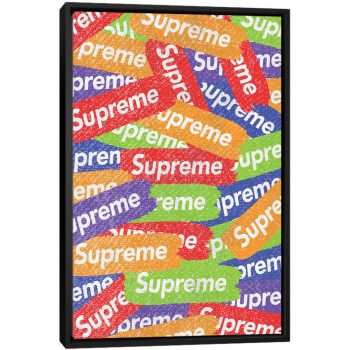 Supreme Labels - Black Framed Canvas