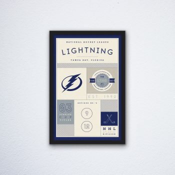 Tampa Bay Lightning Stats Canvas Poster Print - Wall Art Decor