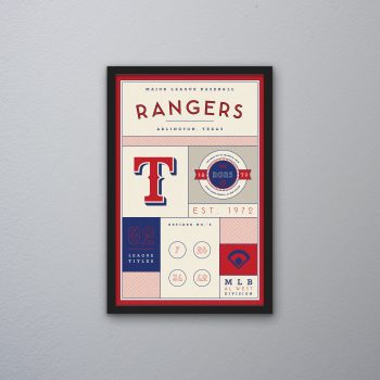 Texas Rangers Stats Canvas Poster Print - Wall Art Decor