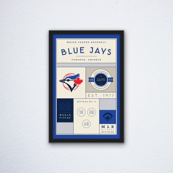 Toronto Blue Jays Stats Canvas Poster Print - Wall Art Decor