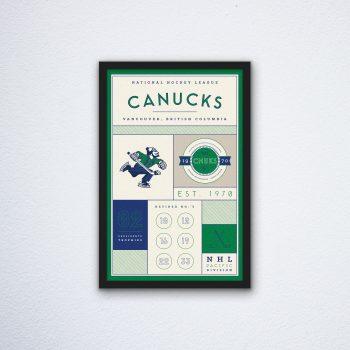 Vancouver Canucks Stats Canvas Poster Print - Wall Art Decor