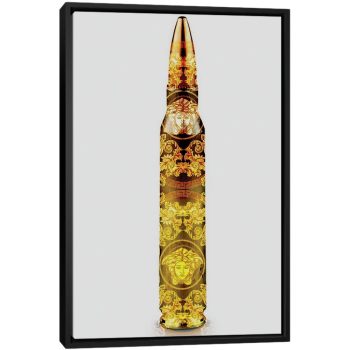 Versace Bullet - Black Framed Canvas