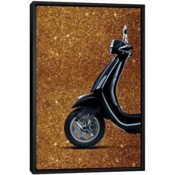 Vespa Versace I - Black Framed Canvas